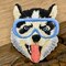 Siberian Husky, Scientist, Puppy Dog, Wearing Goggles, Embroidered, Iron on Patch